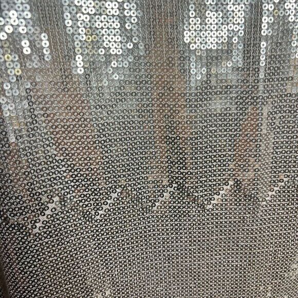 Calvin Klein Womens Sheath Dress Gold Sequined SZ 16 Sleeveless Lined Round Neck - Picture 6 of 13